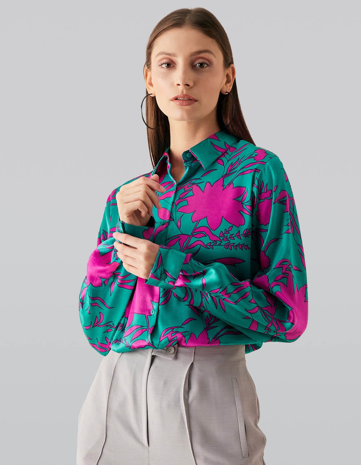 Artistic Floral Pop Shirt