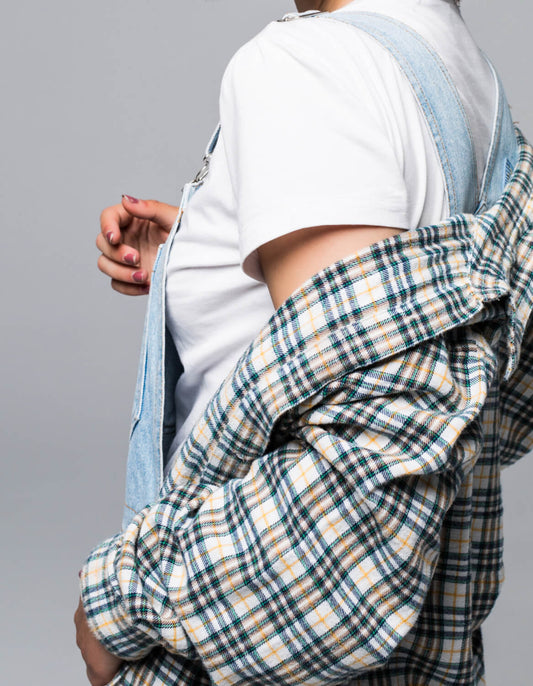 Denim jump suit
