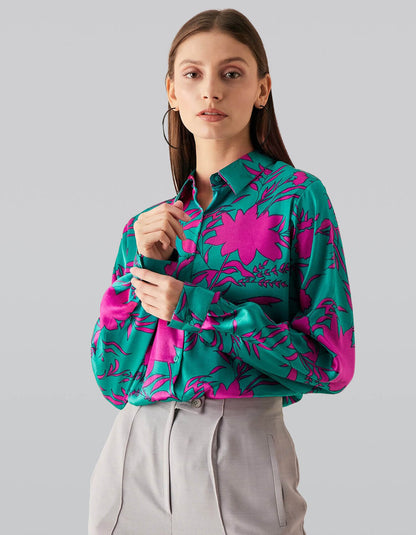 Artistic Floral Pop Shirt